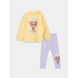 LC Waikiki Hoodie Lol Surprise Omg Licensed Long Sleeve Girls' Sweatshirt And Tights