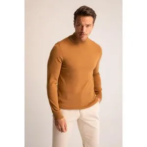 Defacto Man Slim Fit Mock Turtle Neck Tricot Pullover