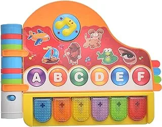 Plastic Educational Phonics Piano Help Kids To Learn Letters And Words With Music And Lights - Multi Color