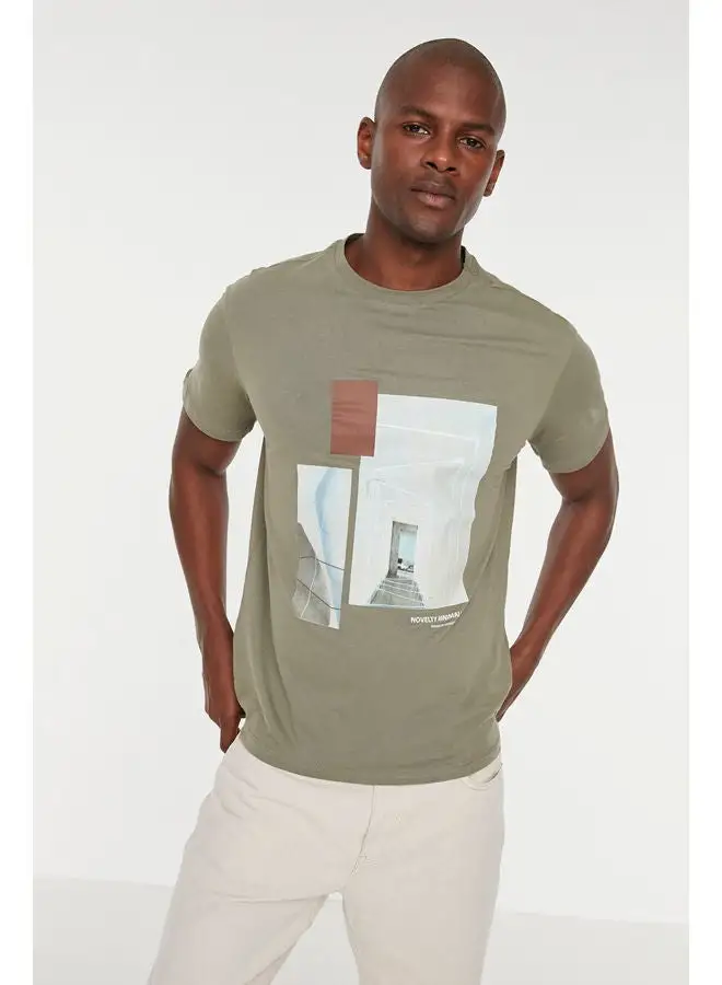 trendyol Man T-Shirt Khaki