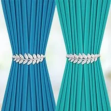 Prime.Shop: Spring Design Aluminum Curtain Holdbacks Leaf Pattern Curtain Tie Backs for Modern Simple Style Curtain Holdbacks