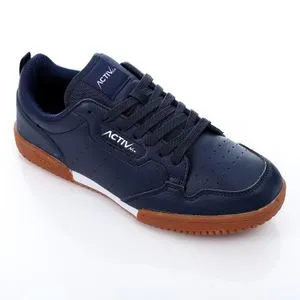 Activ Leather Lace Up Navy Blue Sneakers