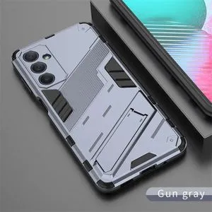 Samsung A54 Hummer Full Protection Slim Case Kickstand  Camera Shield Cover - Silver