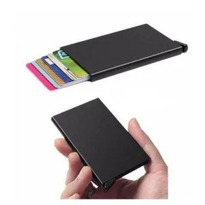 Credit Card ID Holder With RFID Anti-Scan Metal Wallet Cash Clip