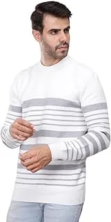 COUP Regular Fit Strip Pullover For Men Color OffWhite Size L