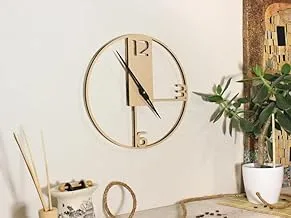 Wood wall clock unique 50 cm