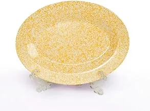 Pure Melamine Oval Food Service Plate, Yellow, Large, 136063