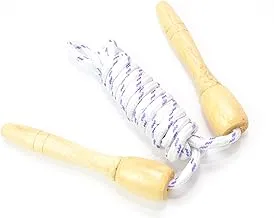 generic Jump rope Wooden Handle Skipping Rope Fitness Equipment Exercise Sports Jump Ropes - White * Purple