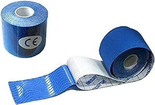 Sports Tape Roll Cotton Elastic Muscle stickers Adhesive Bandage Strain Injury Support. blue