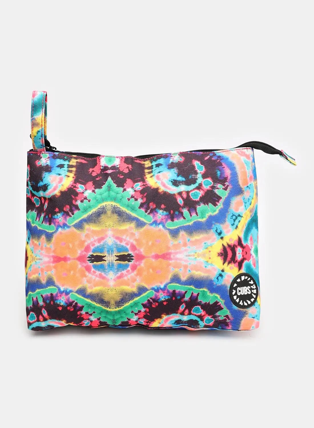 CUBS Tie Dye Swirls Black clutch woman bag