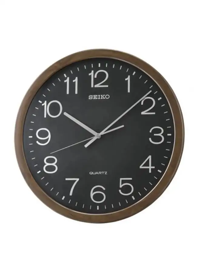 Seiko QXA807A Analog Wall Clock - Black/Brown Dial