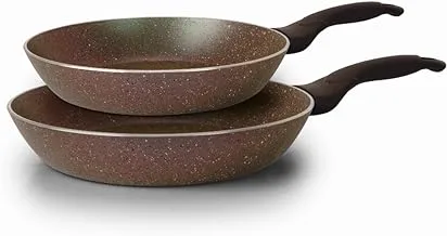 Trueval Plus 2-piece frying pan set,24+28CM 3mm thickness, luxury