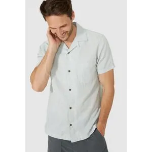 Debenhams Linen Mix Revere Ss Shirt