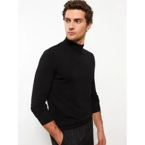 LC Waikiki Half Turtleneck Long Sleeve Men's Tricot Sweater