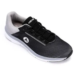 Air Walk Self Pattern Lace Up Canvas Sneakers - Shades Of Grey