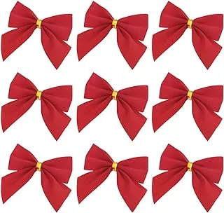 Baokai Decorative Bows, 60pcs Wreaths Bows Festival Bowknot Christmas Ribbon Bow Tie Xmas Decorative Bows Ornaments for Christmas Tree Wedding Party Gift (Red)