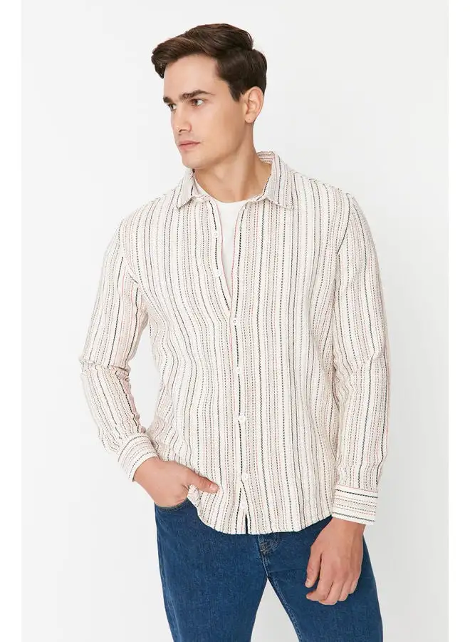 trendyol Man Shirt Ecru