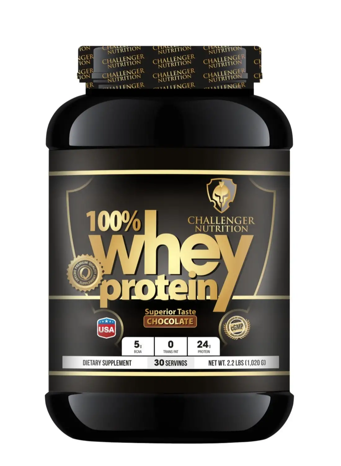 CHALLENGER NUTRITION 100% Whey Protein, Chocolate,  1,020 G