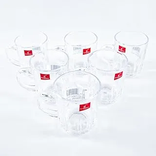 Mug set of 6 pieces, clear crystal glass, the famous Blank Mix brand, code: 9-04