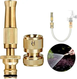 DIVUE Brass Nozzle Water Spray Gun 1/2'' Twist Jet | High Pressure Nozzle| for Car Wash Garden Gun| Bike Washing Hose Nozzles Pipe for Window Cleaning