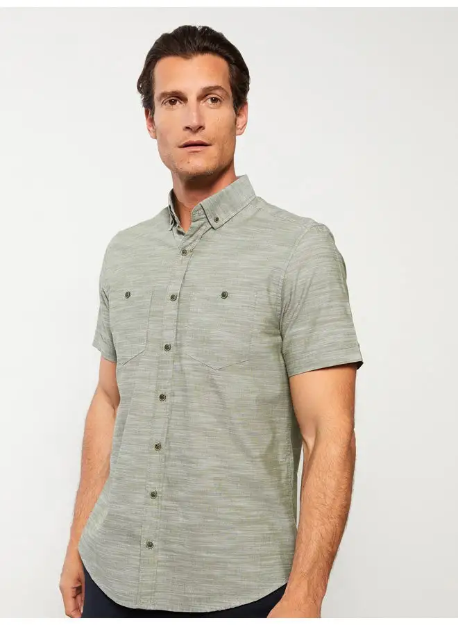 LC WAIKIKI Regular Fit Short Sleeve Poplin Men's Shirt