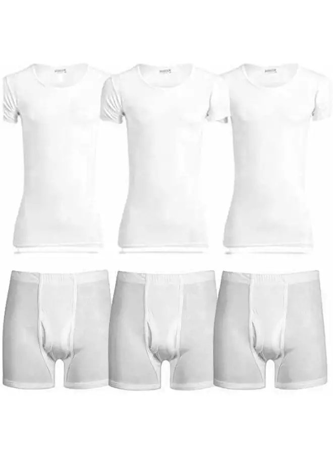 COTTONIL Set of 3+3 half sleeve + under short