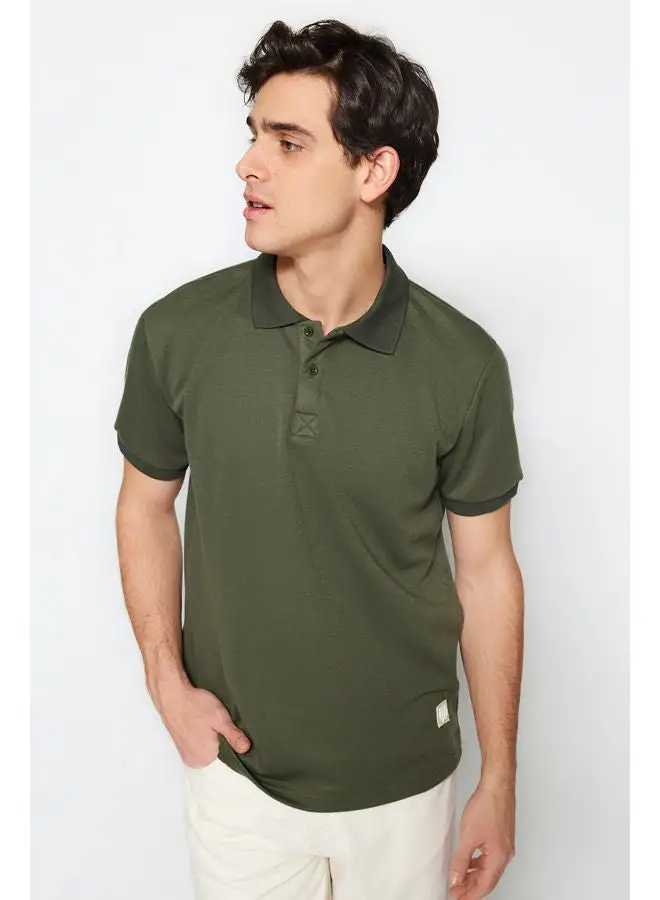 trendyol Man Polo T-Shirts Khaki