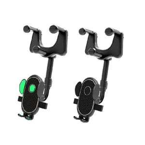 360 Rotatable Retractable Car Mount Mobile Phone Holders Multifunctional Adjustable Mount Universal Rearview Mirror Phone Holder