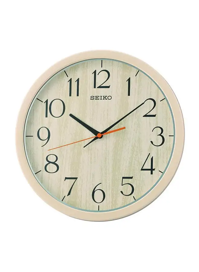 Seiko QXA718A Analog Wall Clock - Beige/Beige Dial