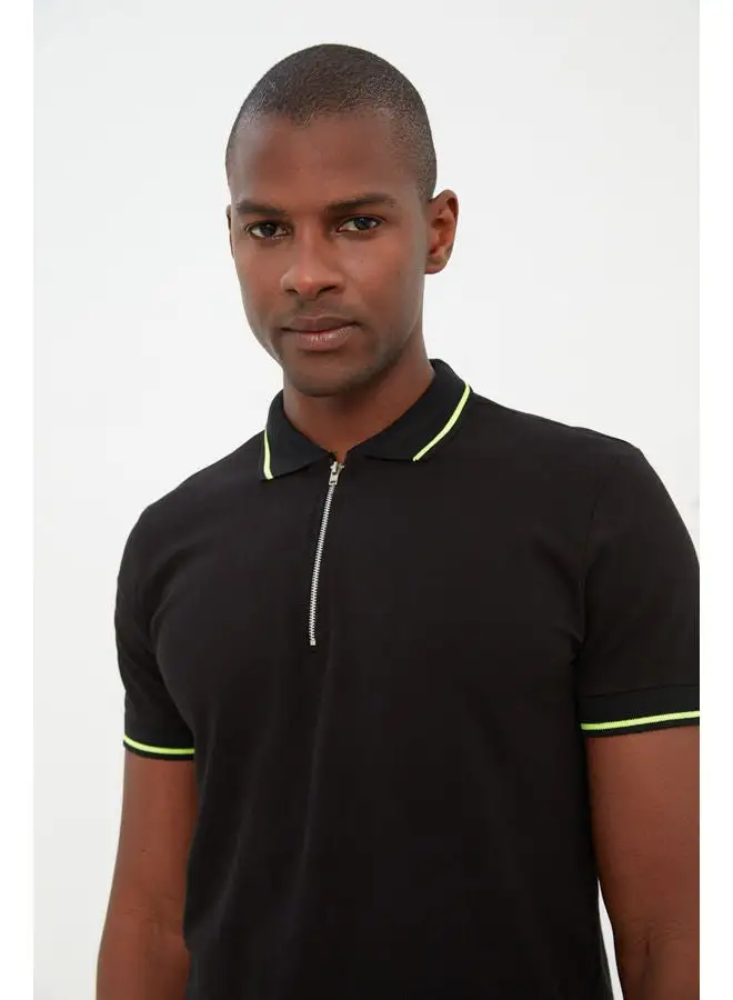 trendyol Man Polo T-Shirts Black