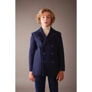 Defacto Boy Outer Wear Regular Fit Envelope Neck Long Sleeve Coat..