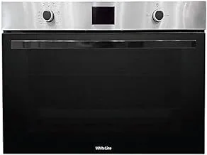 White Line Bulit-In Gas Oven WL-BIO-60IX 60*60CM , Gas Grill, 60 Liter, 62 Watt, Cooling Fan, Oven Fan, Multi Programs, Stainless Steel,Italian components, Turkish manufacture,5 year warranty, Silver