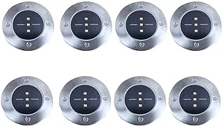 3LED Solar Power Buried Light Ground Lamp Outdoor Path Light Spot Lamp Yard Garden Lawn Landscape Decking Waterproof (8 Pack)