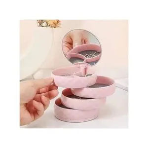 360 Degree Rotating Accessories Organizer, 4 Layers Jewelry Organizer For Earrings, Bracelet And Lipstick