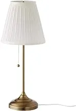 Table lamp, brass, white