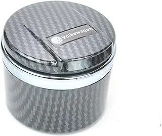 generic Carbon car ashtray with lid easy clean up with ceramic liner car cup and blue led - VolksWagen