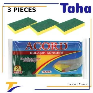 Acord Taha Offer Dishwashing Sponge With Multi-use 3 Pieces