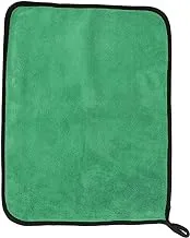 Qassim Cotton Double Face Towel - Green and Grey