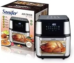 Sonifer SF-1016 12L AIR FRYER AC220-240V 50-60Hz 1800W - Black and silver