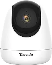 كاميرات Tenda CP3 1080P داخلية لاسلكية قابلة للإمالة لأمن المنزل، ومراقبة الأطفال، وكاميرا للحيوانات الأليفة مع تطبيق الهاتف، وصوت ثنائي الاتجاه، ورؤية ليلية، وتتبع تلقائي، وصفارة إنذار، وكشف الحركة والإنسان بالذكاء الاصطناعي