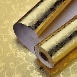 Golden Adhesive Thermal Paper With Delicate And Beautiful Designs, Roll 5 Meters Long, 60 Cm Wide.