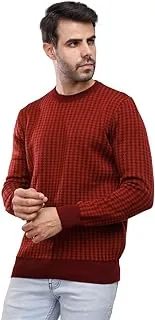 COUP Regular Fit Strip Pullover For Men Color Burgundy Size 3XL