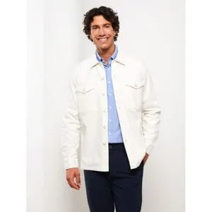 LC Waikiki Comfortable Fit Long Sleeved Gabardine Men's Shirt Jacket