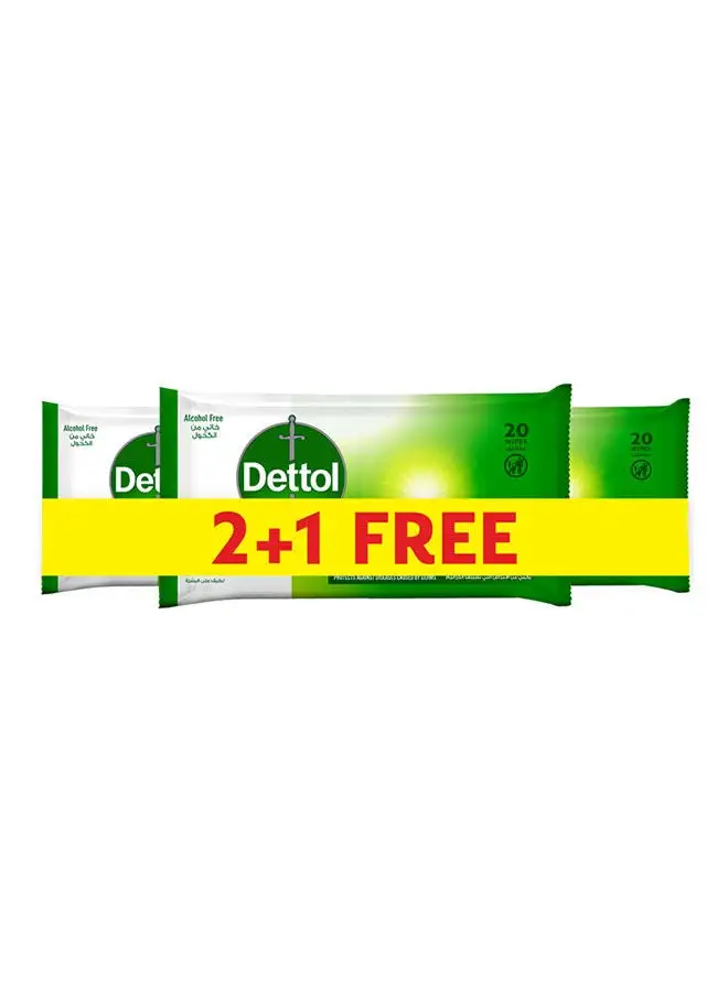 Dettol Wet Wipes 20 Sheets  2+1 Green 0None