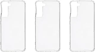 Generic Silicone Back Phone Protection Case With Safety Silicone Edges For Samsung Galaxy S22+ Set Of 3 Pieces - Transparent