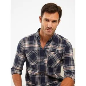 LC Waikiki Regular Fit Long Sleeve Plaid Gabardine Men's Shirt