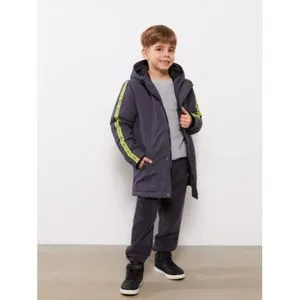 LC Waikiki Hooded Printed Boy Coat