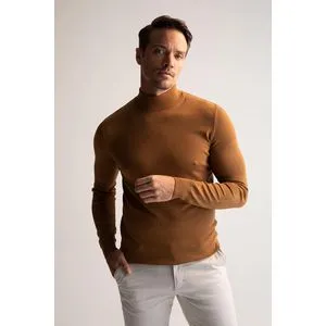 Defacto Man Regular Fit Mock Turtle Neck Tricot Pullover