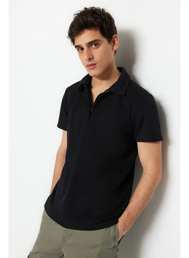 trendyol Man Polo T-Shirts Black