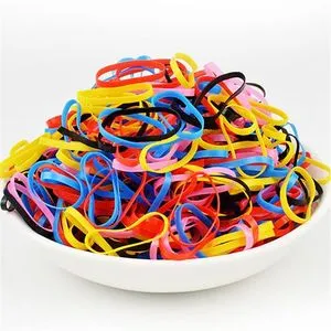 Taha Offer Small Flexible Waterproof Hair Elastics 100 Piecec Multiple Colors